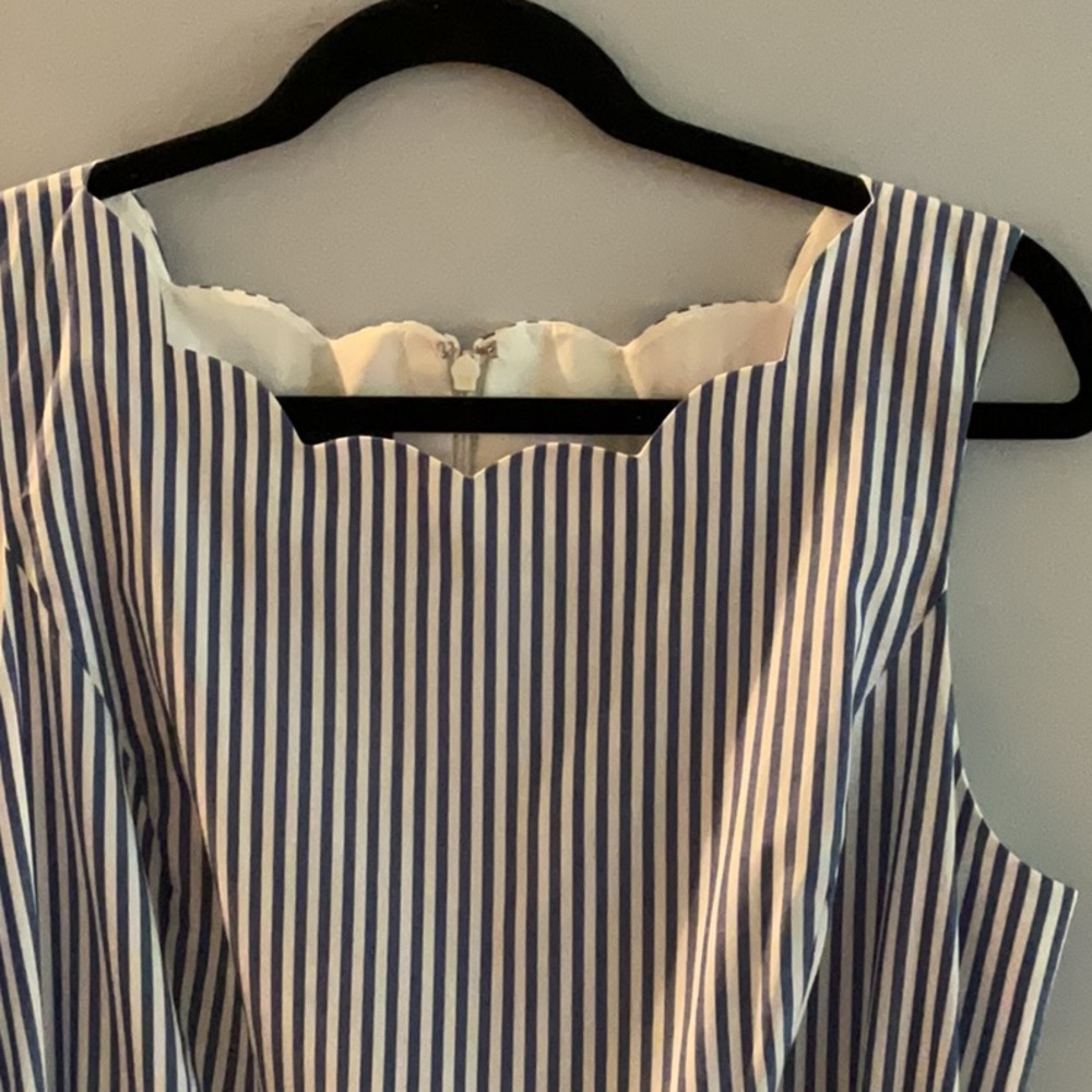 Talbots Blue and White Striped Midi Dress - Picture 5 of 8